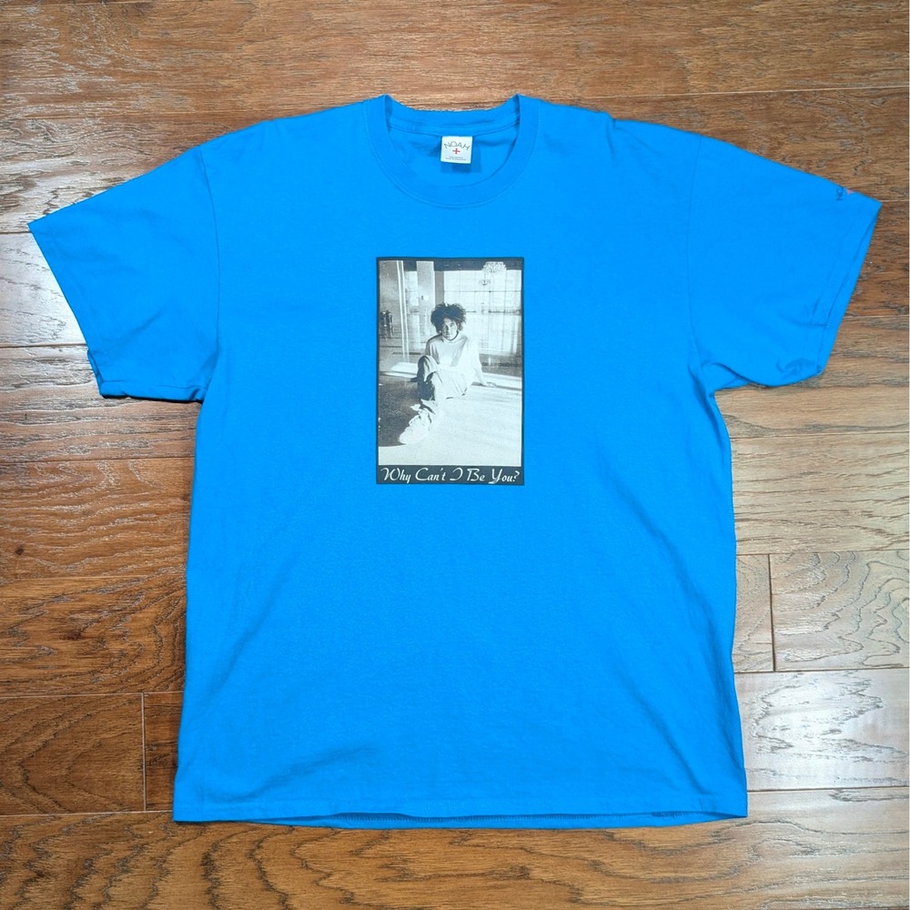 Noah x The Cure Why Can't I Be You Robert Smith Blue T-Shirt Mens XL 23x29